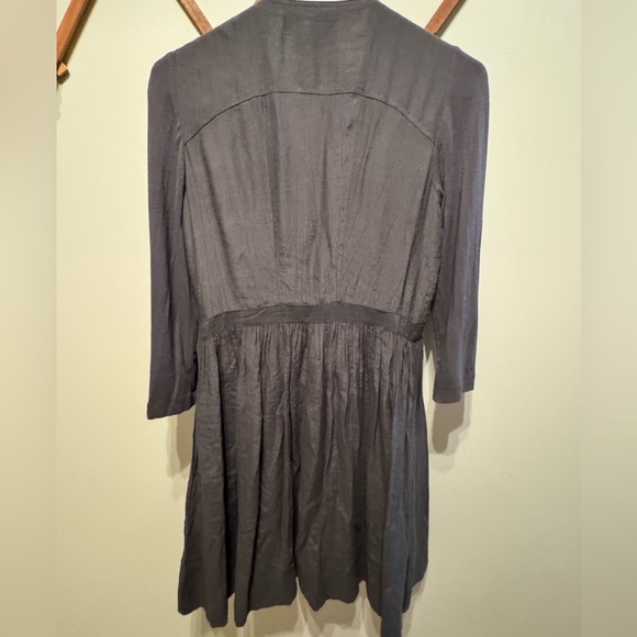 Anthropologie Parameter D’arnee Dress with Zip front Charcoal Long Sleeve 2 - Picture 4 of 4